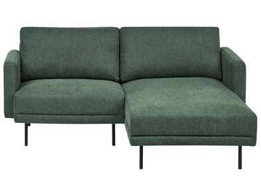 Canapé d'angle 2 places BREDA Tissu Vert foncé Côté gauche