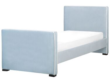 Bed Fluweel TEENIE 90 x 200 cm Lichtblauw