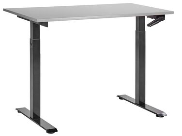 Bureau réglable en hauteur manuellement DESTINES Gris/noir 120 cm 72 cm