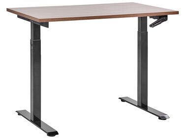 Bureau réglable en hauteur manuellement DESTINES Marron/noir 120 cm 72 cm