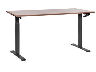 Bureau réglable en hauteur manuellement DESTINES Marron/noir 160 cm 72 cm