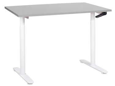 Bureau réglable en hauteur manuellement DESTINAS Gris/blanc 120 cm 72 cm