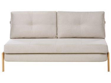 Canapé-lit 2 places EDLAND Tissu Beige clair