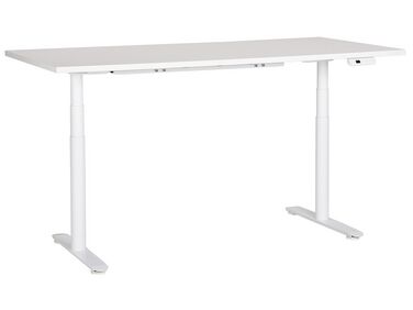 Bureau réglable en hauteur électriquement DESTINAS Blanc 180 cm 80 cm
