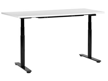 Elektrisch verstelbaar sta-bureau DESTINAS Wit/zwart 160 cm 72 cm