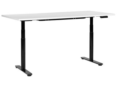 Elektrisch verstelbaar sta-bureau DESTINAS Wit/zwart 180 cm 80 cm