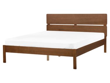 Bed Hout BOISSET 160 x 200 cm Donkerbruin