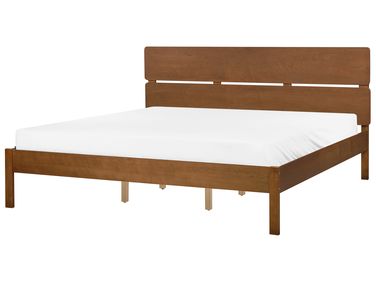 Bed Hout BOISSET 180 x 200 cm Donkerbruin