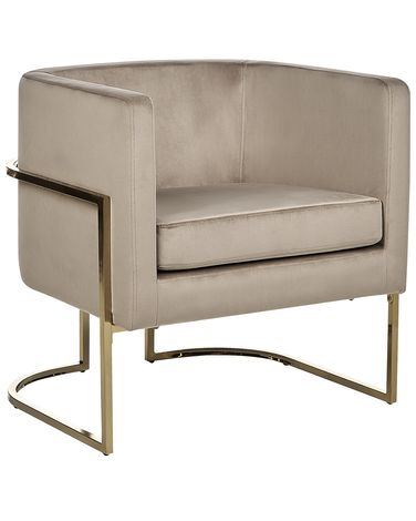 Fauteuil SIRKKA Fluweel Taupe