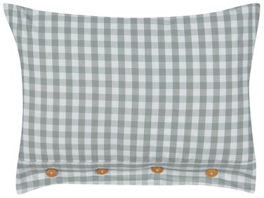Coussin TALYA 40 x 60 cm Vert menthe À carreaux