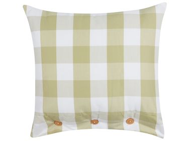Coussin TAMNINE 45 x 45 cm Vert clair À carreaux