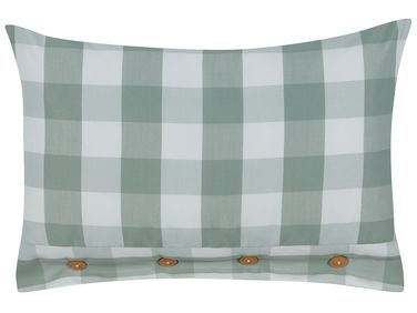 Throw Cushion TAMNINE 40 x 60 cm Mint Green Checked
