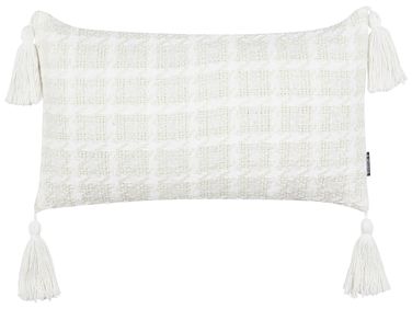Coussin DOURIS 30 x 60 cm Beige clair À carreaux