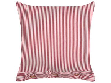 Throw Cushion AALITA Cotton 45 x 45 cm Red Striped
