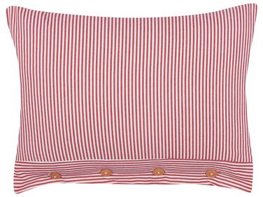 Throw Cushion AALITA Cotton 40 x 60 cm Red Striped