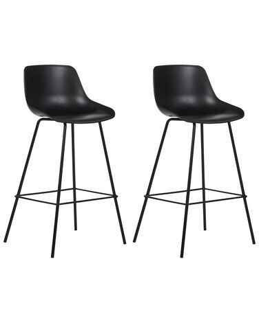 Set van 2 barstoelen EMMET Zwart