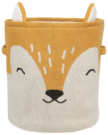 Kids Basket Fox HARRORI Cotton Beige
