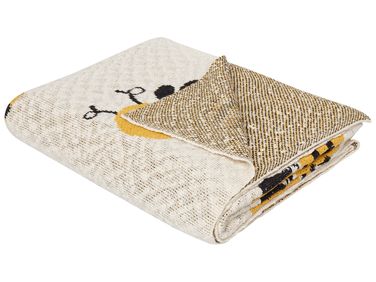 Blanket DRAGAN Cotton 130 x 170 cm Light Beige