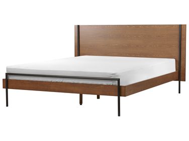 Bed LIBERMONT 160 x 200 cm Donker essenhout