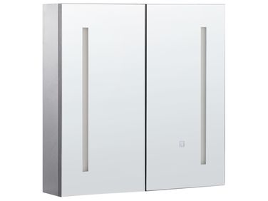 Armoire de toilette murale LED CHABUNCO 60 cm 60 cm Noir