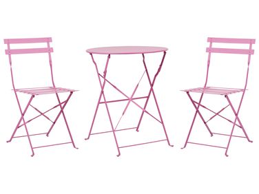 Bistroset inklapbaar FIORI Metaal Roze