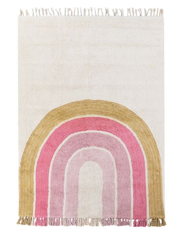 Kids Rug TATARLI Pink 140 x 200 cm Cotton