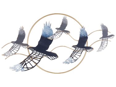 Décoration murale Oiseau TELLURIUM Métal 50 cm Doré