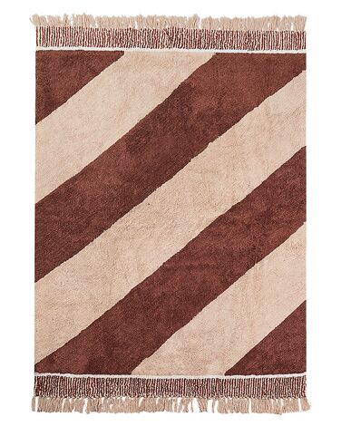 Rug XULUF Brown 140 x 200 cm Cotton