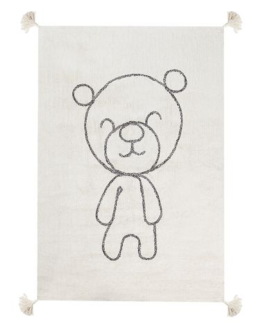 Kids Rug ZORAKAN Light Beige 140 x 200 cm Cotton