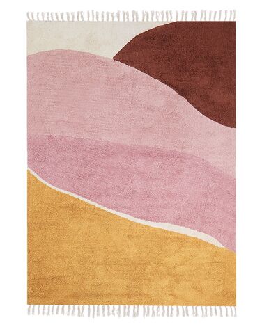 Rug XINALI Pink 140 x 200 cm Cotton