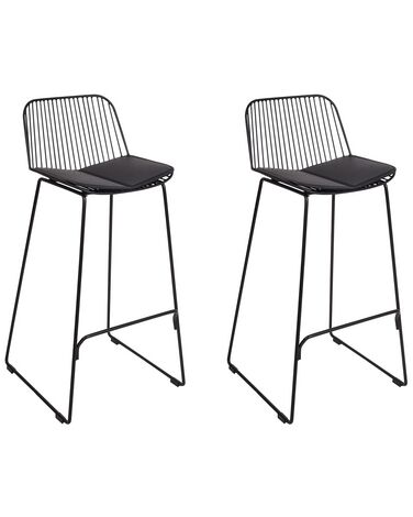Set van 2 barstoelen PENSACOLA Metaal Zwart