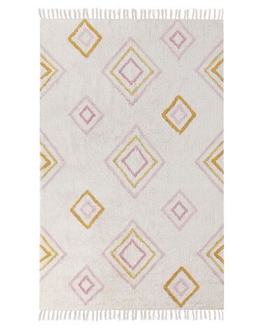 Rug LASHE Off-White 140 x 200 cm Cotton