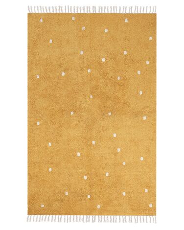 Rug ASTAF Mustard 140 x 200 cm Cotton