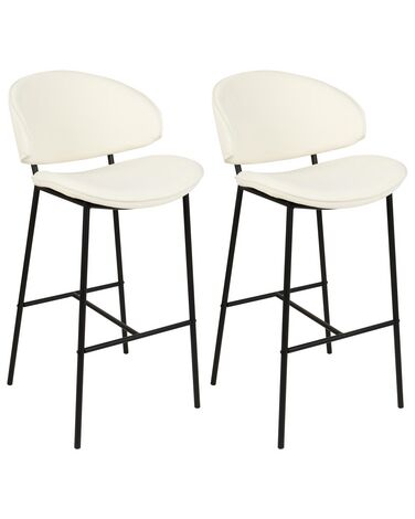 Set van 2 barstoelen KIANA Lichtbeige