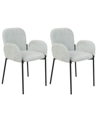 Set van 2 eetkamerstoelen ALBEE Stof Mintgroen