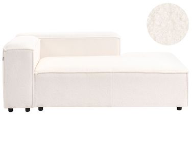 Linkszijdige chaise longue ARDAL Bouclé Gebroken wit