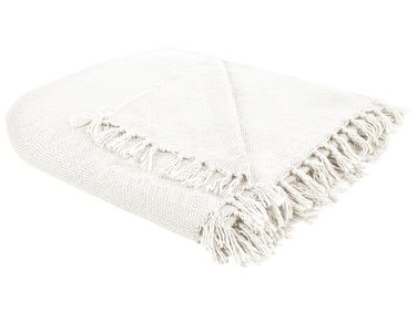 Couverture CHAOHANI Tissu 150 x 200 cm Blanc cassé