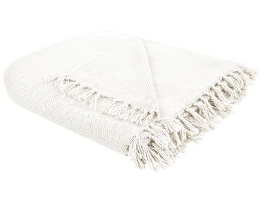 Plaid CHAOHANI Stof 220 x 240 cm Gebroken wit