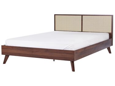 Bed Rotan MONPAZIER 180 x 200 cm Donkerbruin