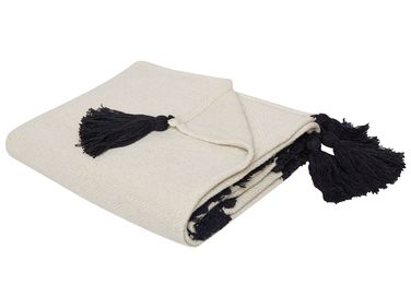 Couverture SEDIO Coton 125 x 150 cm Blanc