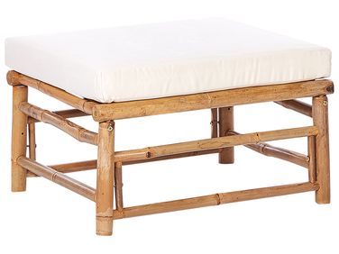 Garden Ottoman CERRETO Bamboo Off-White