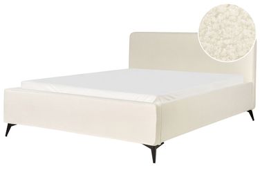 Bed Boucle VALOGNES 180 x 200 cm (EU Super King) Off-White