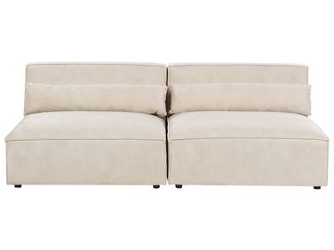 Modular Sofa 2 Seater HELLNAR Velvet Light Beige