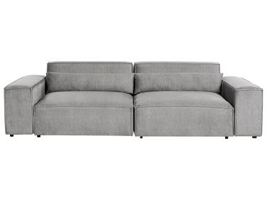 Canapé modulable 2 places HELLNAR Tissu Gris