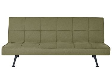 Sofa Bed 3 Seater HASLE Fabric Olive Green
