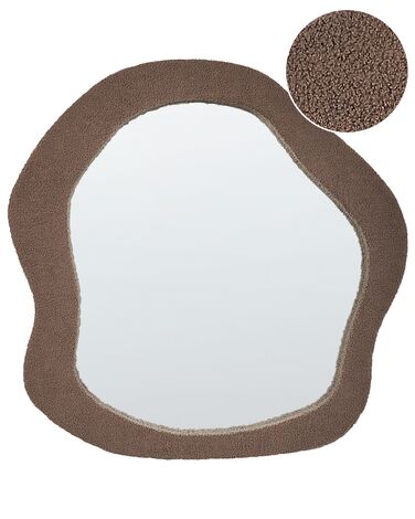 Wall Mirror BLISMES 79 cm 80 cm Boucle Brown