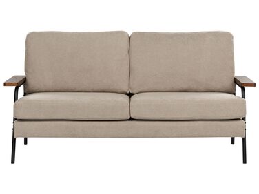 Sofa 3 Seater AKRANES Fabric Taupe