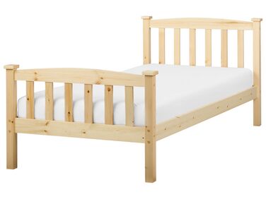Bed Dennenhout GIVERNY 90 x 200 cm Lichtbruin