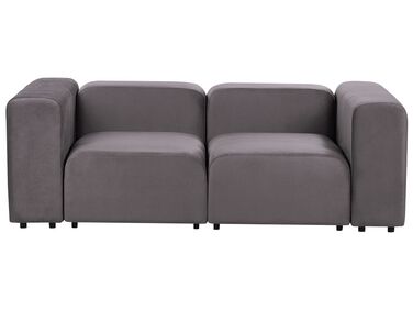 Modular Sofa 2 Seater FALSTERBO Velvet Dark Grey