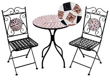 Ensemble bistrot Pliant CARPINO Métal Noir
